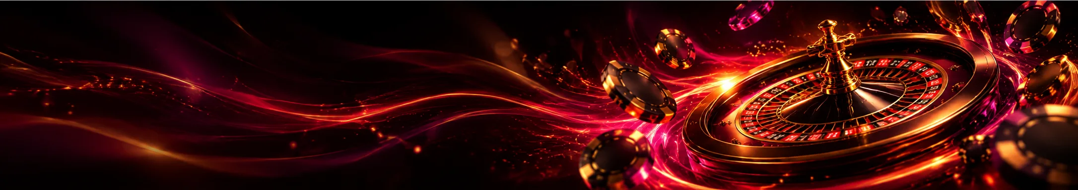 SpinBetter Casino Banner mit rot-goldenen Lichteffekten und dunklem Hintergrund